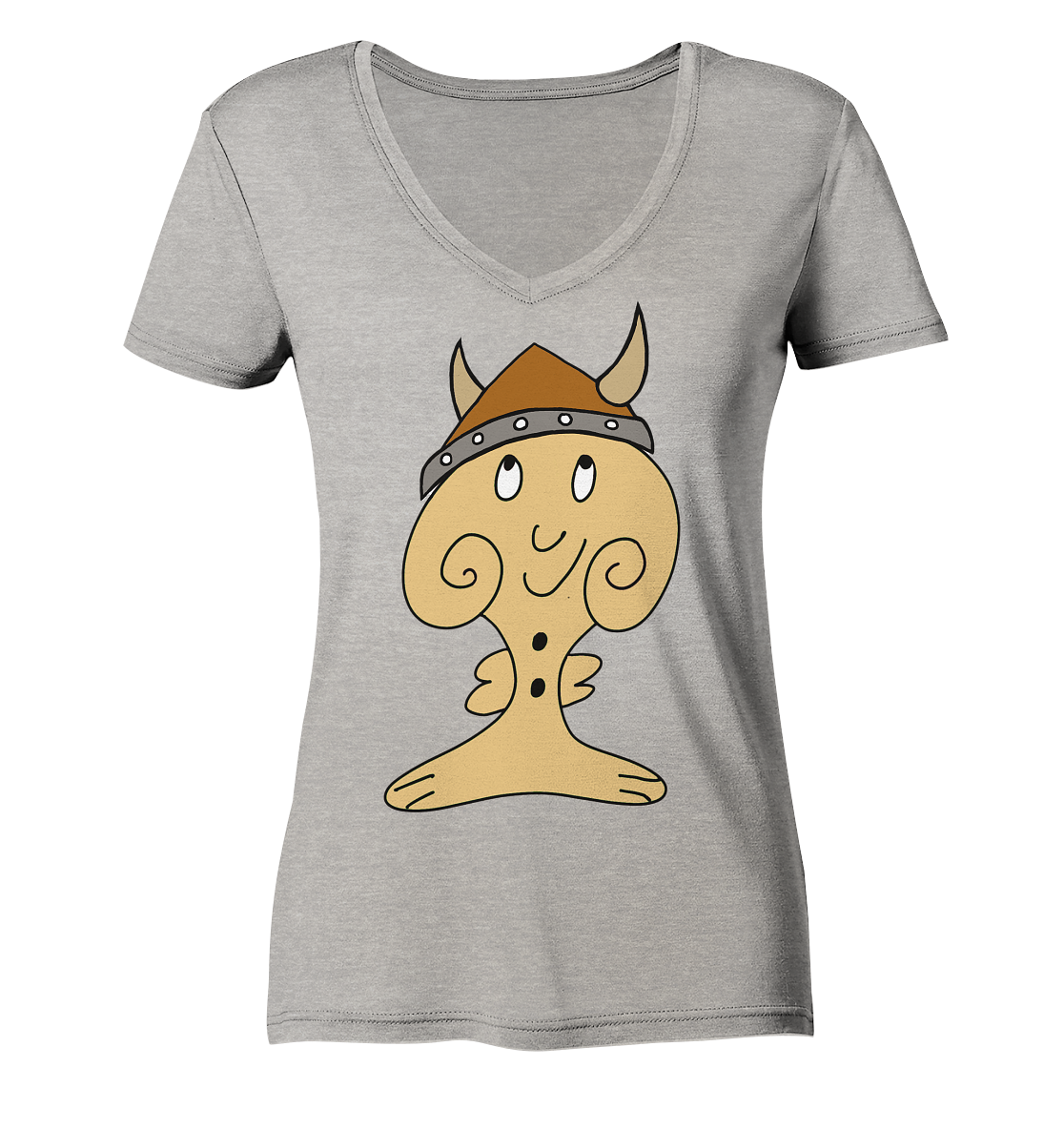 Adult Wikinger Gnuschi - Ladies Organic V-Neck Shirt