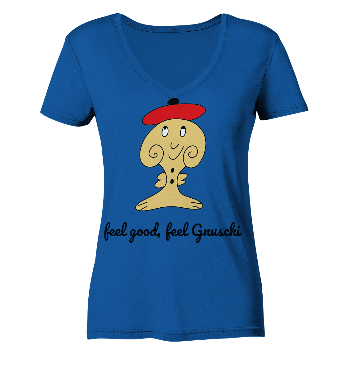 Feel good Feel gnuschi rot adult - Ladies Organic V-Neck Shirt