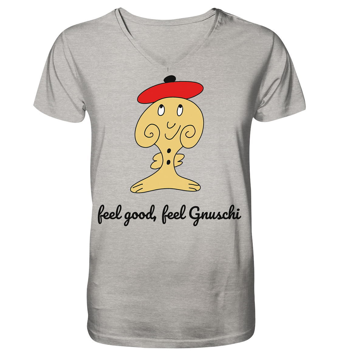 Feel good Feel gnuschi rot adult - Mens Organic V-Neck Shirt