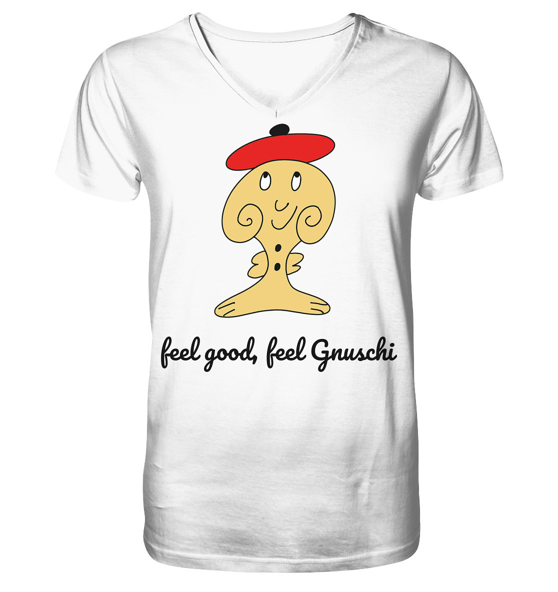 Feel good Feel gnuschi rot adult - Mens Organic V-Neck Shirt