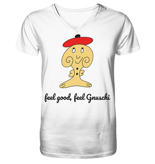 Feel good Feel gnuschi rot adult - Mens Organic V-Neck Shirt