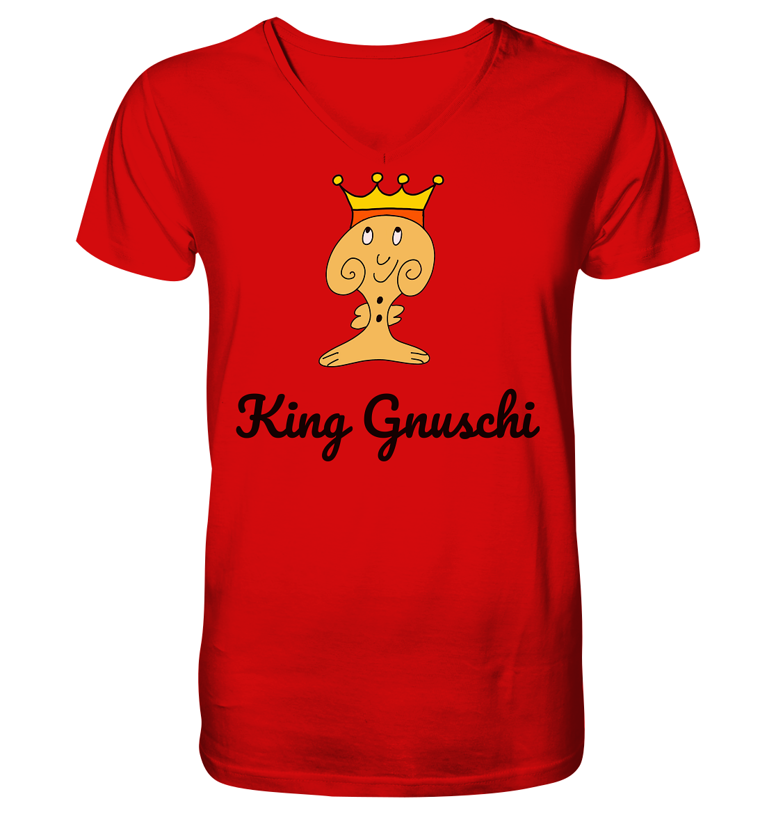 Gnuschi King - Family  - V-Neck Shirt